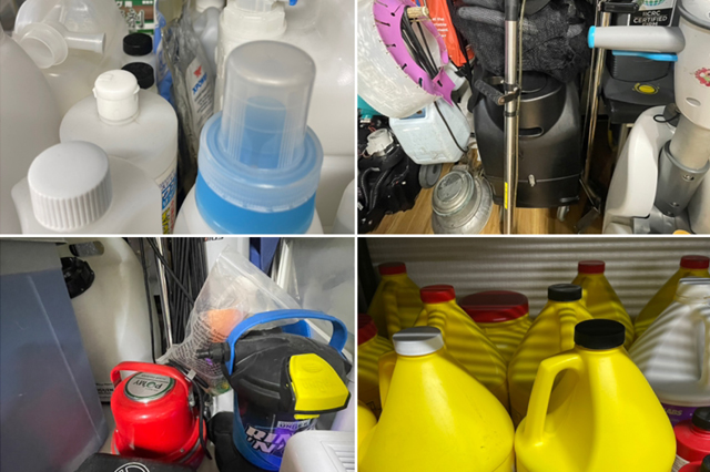 最新の洗剤と清掃機材が豊富