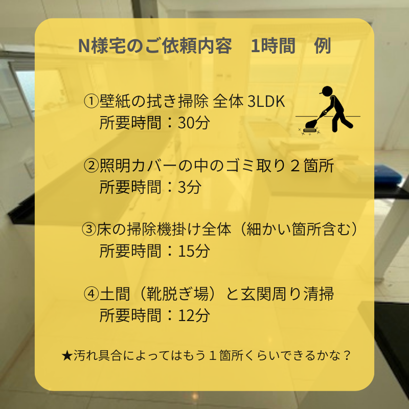 頼みたいときだけ時間制ハウスクリーニング